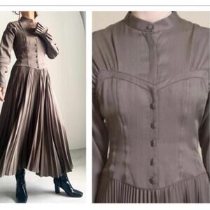 Ameri Vintage Shapely Corset Detail Long Sleeve Dress Size S Vintage Inspired
